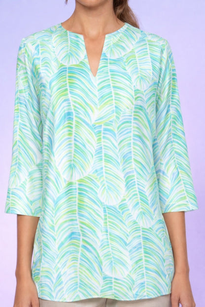 Katherine Way Boca Tiki Bar Tunic in Green Palms