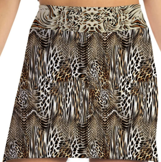 Skort Obsession UNTAMED ANIMAL PRINT SKORT 17"