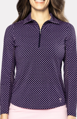 Golftini Unstoppable Cool Girl Mock Polo Long Sleeve