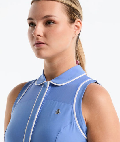 Original Penguin VERONICA SLEEVELESS DRESS W MESH BACK AND HEM (Multiple Colors)