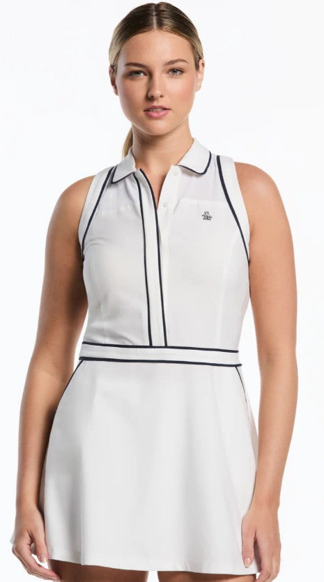 Original Penguin VERONICA SLEEVELESS DRESS W MESH BACK AND HEM (Multiple Colors)