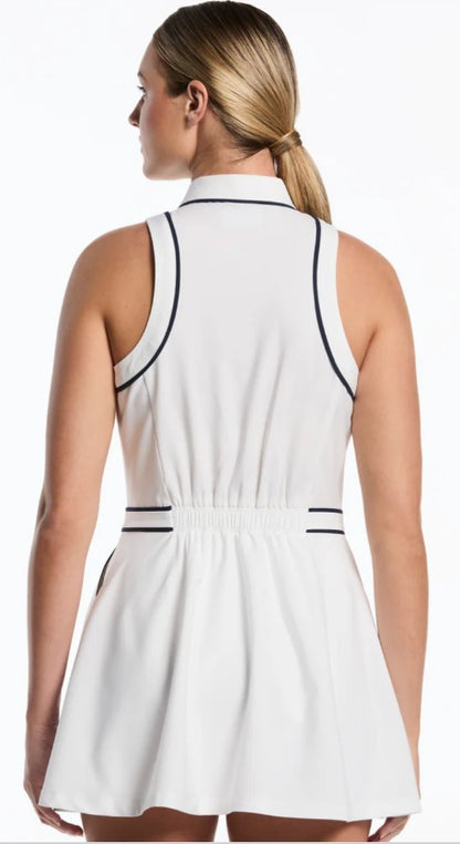 Original Penguin VERONICA SLEEVELESS DRESS W MESH BACK AND HEM (Multiple Colors)