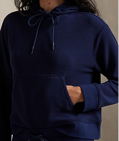 Ralph Lauren RLX TECH WAFFLE KNIT HOODED SWEATSHIRT W/ KANGAROO POCKET (Multiple Colors)