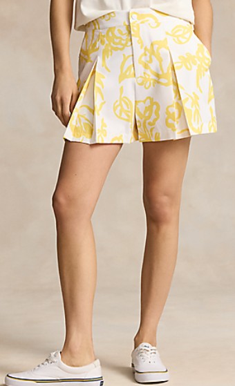 Ralph Lauren RLX POLY STRETCH WIDE LEG PLEATED SHORT