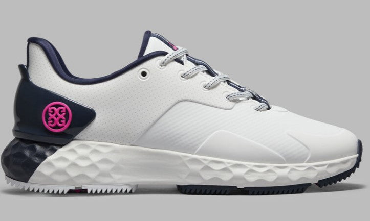 G/FORE MG4+ PERFORATED GOLF SHOE IN SNOW / TWILIGHT