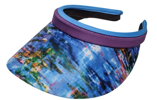 GloveIt Waterfall Print Solid Clip-On Visors