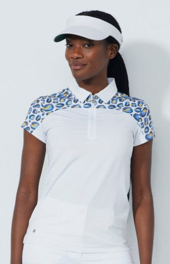 Daily Sports BLUE ILLUSIONS Cap Sleeve Polo Shirt