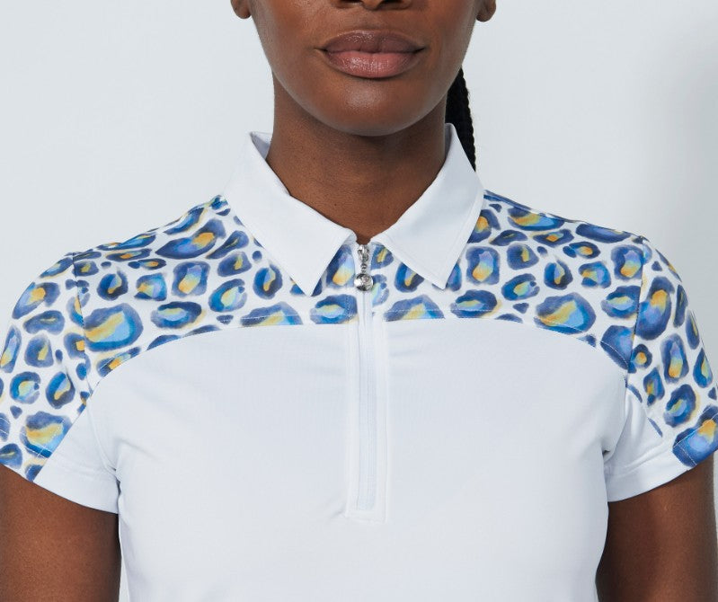 Daily Sports BLUE ILLUSIONS Cap Sleeve Polo Shirt