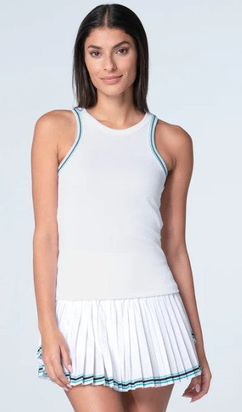 Lucky in Love EYELET YOU WIN IT Stripe Tank