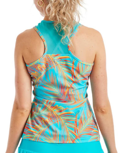 Tzu Tzu Winnie Cabana Girl Sleeveless Racerback Top