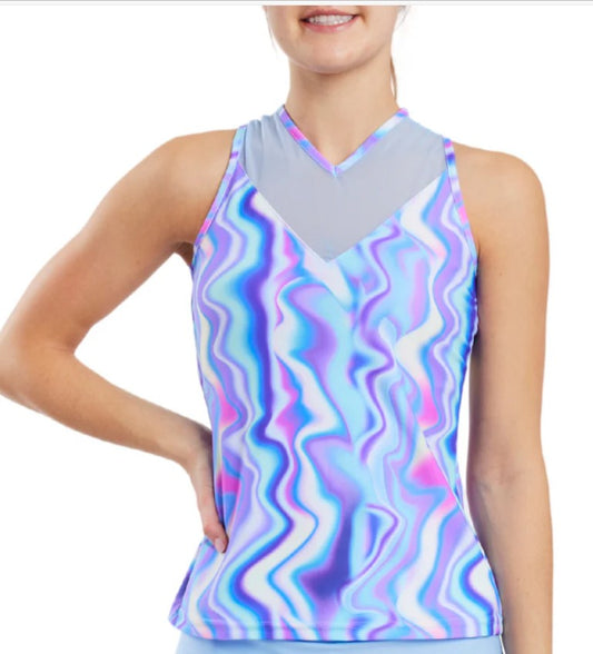 Tzu Tzu Winnie Purple Rain Sleeveless Racerback Top