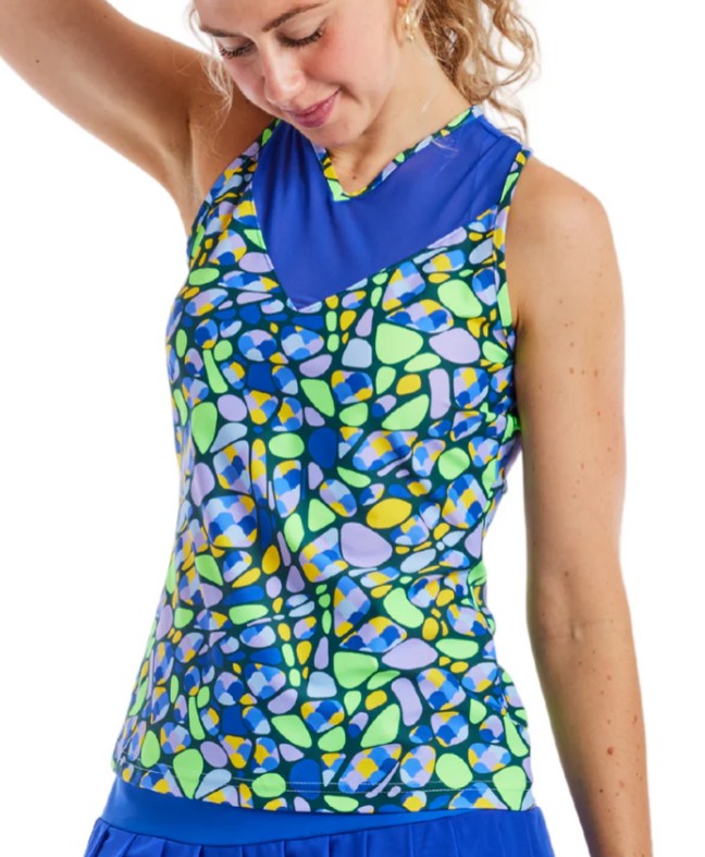 Tzu Tzu Winnie Rolling Rocks Sleeveless Racerback Top