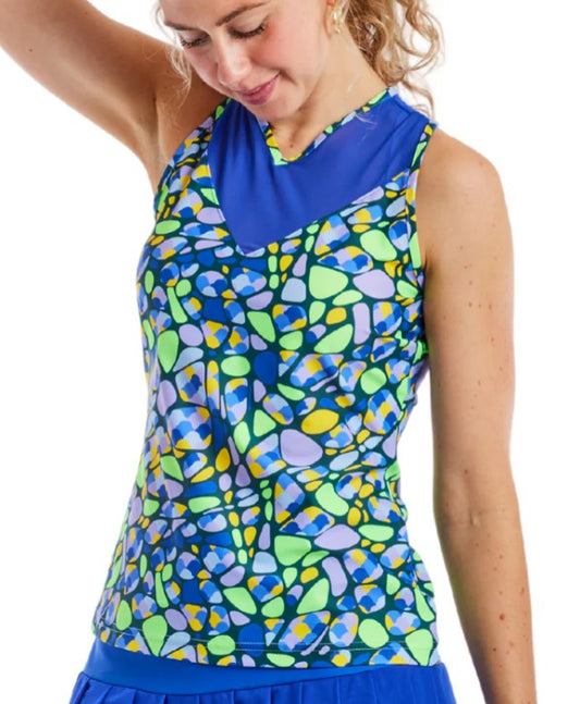 Tzu Tzu Winnie Rolling Rocks Sleeveless Racerback Top