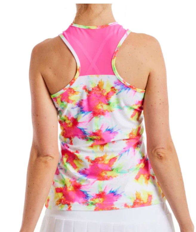 Tzu Tzu Winnie Splash Sleeveless Racerback Top