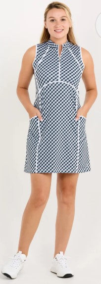 Sofibella Monochrome Sleeveless Golf Dress 35" in Michy