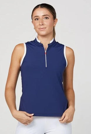 Sofibella Wild Flowers Women's Sleeveless Top in Navy