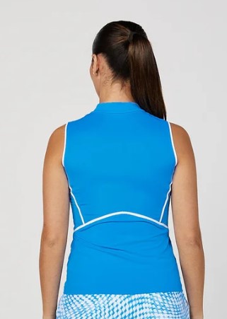 Sofibella New Wave Sleeveless Top in Azure