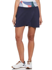 Callaway Apparel 17" Ribbons Faux Wrap Flounce Skort