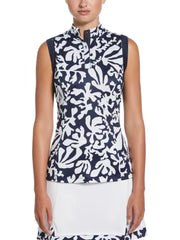 Callaway Apparel Abstract Floral Chev Motion Sleeveless