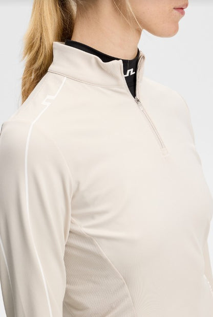 J.Lindenberg Adiola Quarter Zip Mid Layer Long Sleeve Top