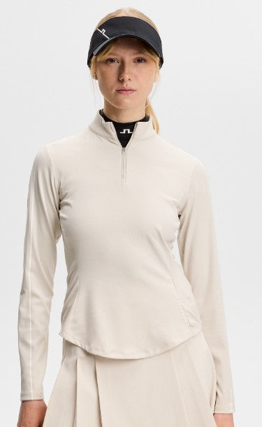 J.Lindenberg Adiola Quarter Zip Mid Layer Long Sleeve Top