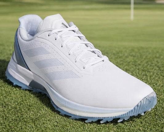 Adidas Adizero ZG Spikeless Golf Shoes - Cloud White / Crystal Sky / Dusky Petrol