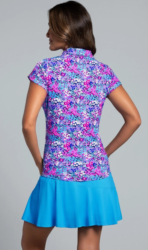 IBKUL Allana Print Tulip Sleeve Polo (Multiple Colors)