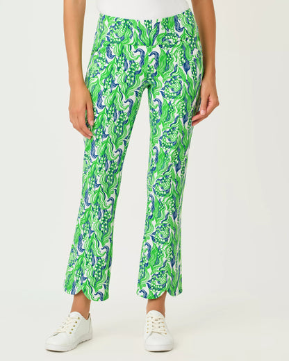 LILLY PULITZER Corso Scallop Kick Flare Ankle Pant 28"