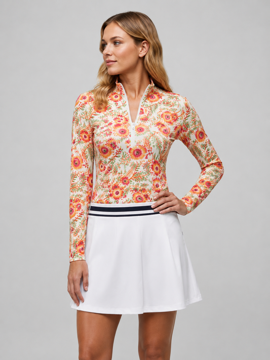 Katherine Way Anna Maria Long Sleeve Pullover in Jozy's Posies