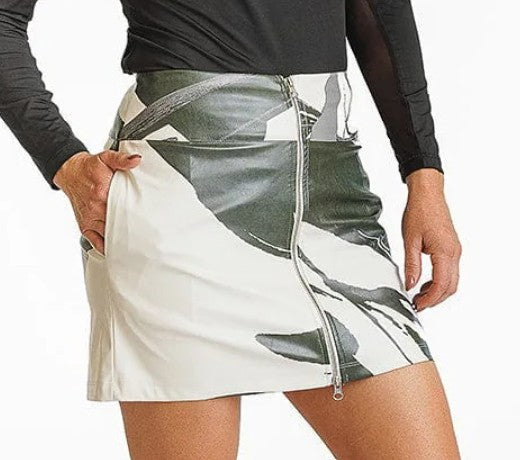 Amy Sport INSPIRED Aurora Skort FAUX ABSTRACT LEATHER 16" (Multiple Colors)