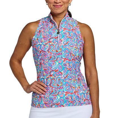 Tzu Tzu  BELLA Sleeveless Racerback Top - Glow Up