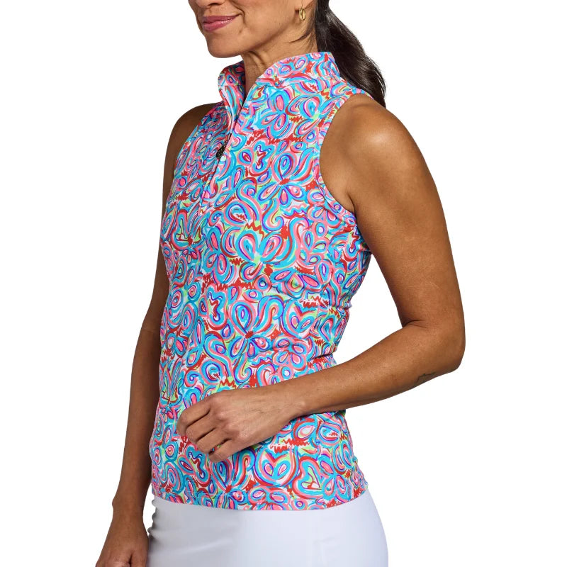 Tzu Tzu  BELLA Sleeveless Racerback Top - Glow Up