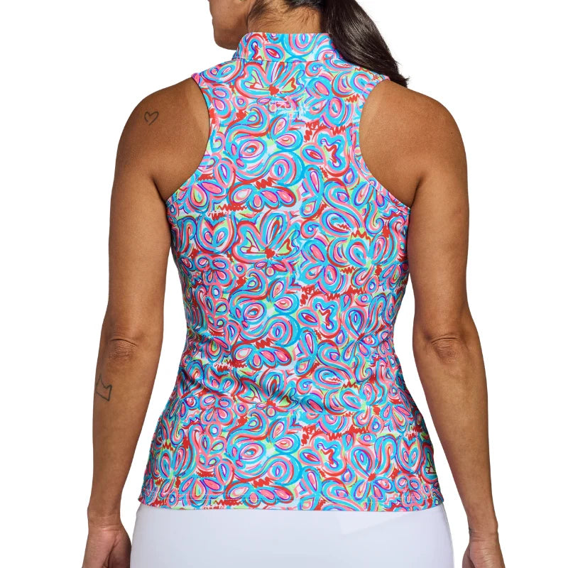 Tzu Tzu  BELLA Sleeveless Racerback Top - Glow Up