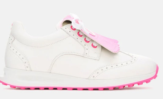 Duca Del Cosma Bellezza 2 Golf Shoe in White/Pink