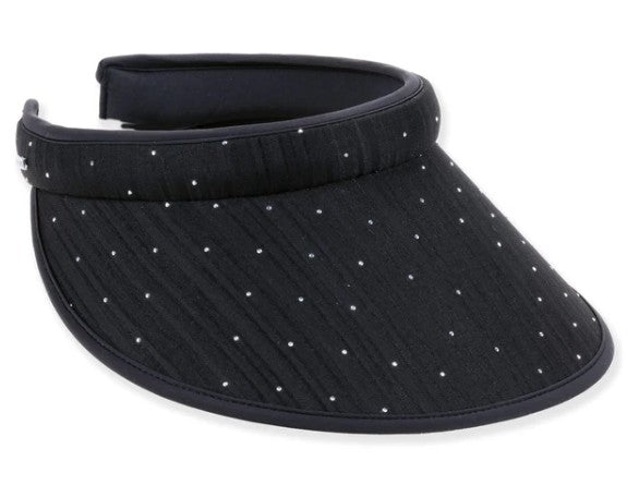 GloveIt Black Bling Slide On Visor