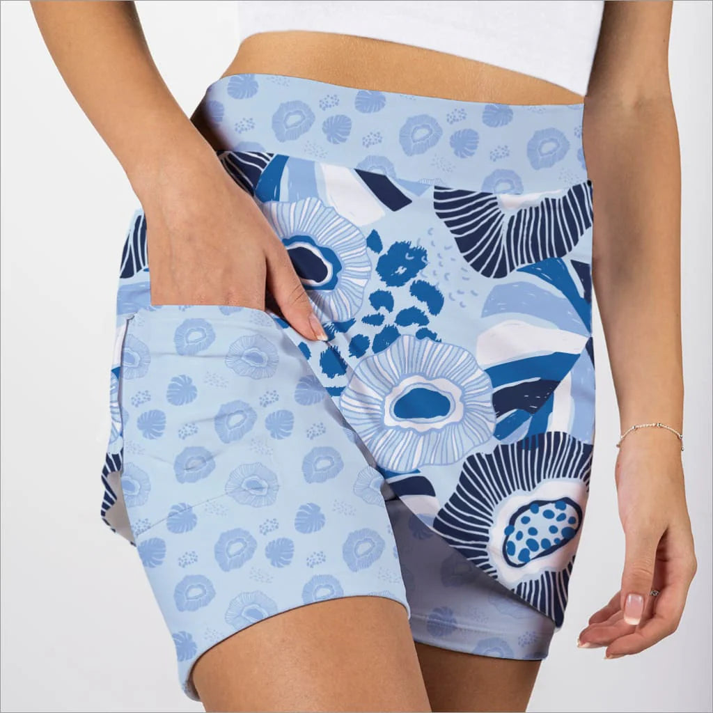 Skort Obsession Blooming Blue Women's Skort 17"