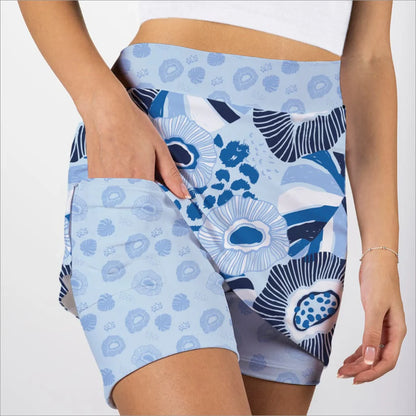 Skort Obsession Blooming Blue Women's Skort 17"