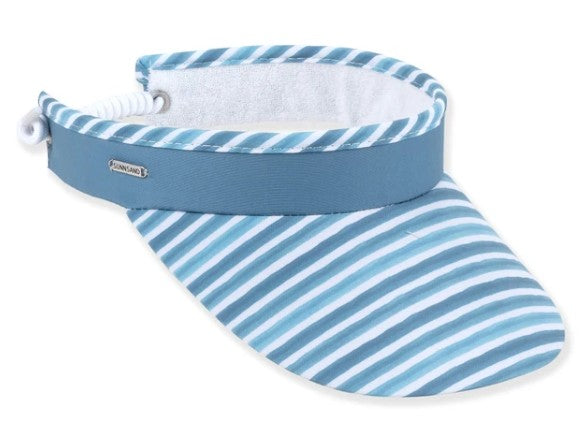 Sun N Sand Adjustable Coil Visor Striped (Multiple Colors)