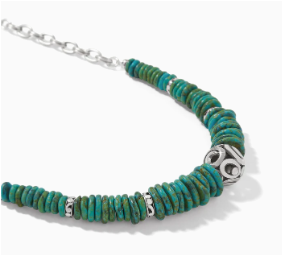 Brighton Contempo Sonora Verde Blue Disc Necklace