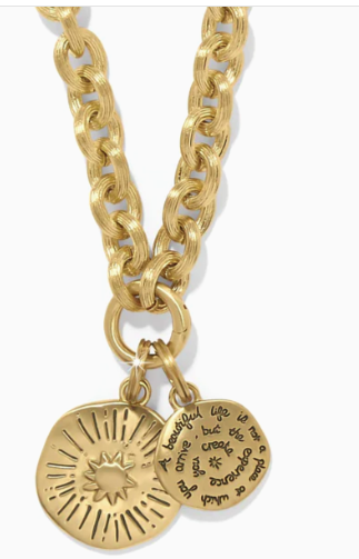 Brighton Token Lavish Link Round Charm Necklace