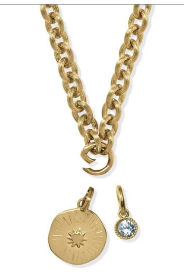 Brighton Token Lavish Link Round Charm Necklace