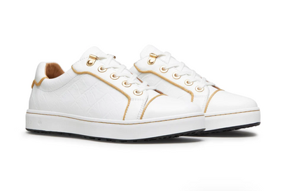 Royal Albartross Buckingham Shoe in White/Gold