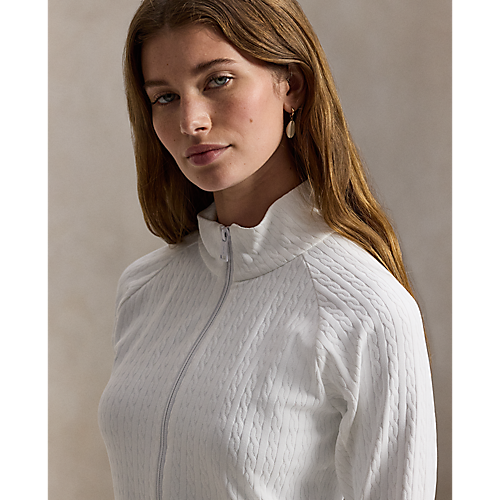 Ralph Lauren RLX LONG-SLEEVE ACTIVE CABLE KNIT FULL-ZIP MOCK NECK (Multiple Colors) (NEW COLORS)