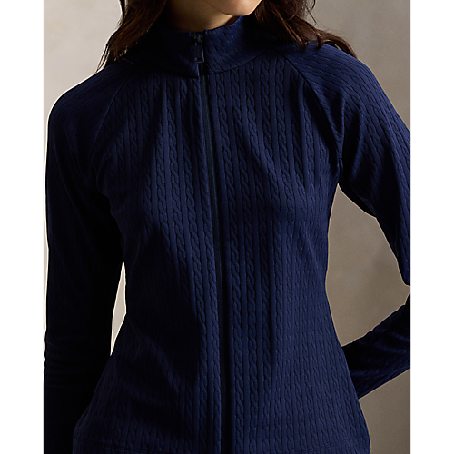 Ralph Lauren RLX LONG-SLEEVE ACTIVE CABLE KNIT FULL-ZIP MOCK NECK (Multiple Colors) (NEW COLORS)