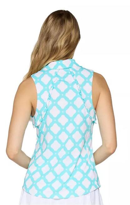 G Lifestyle Sleeveless Ruffle Top