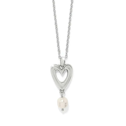 Brighton Cascade Open Heart Pearl Petite Necklace