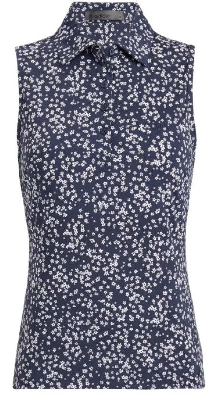 G/FORE APPAREL Cherry Blossom Silky Tech Nylon Sleeveless Golf Polo