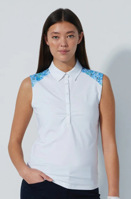Daily Sports WATER BLOOM Chic Sleeveless Polo Shirt (Multiple Colors)