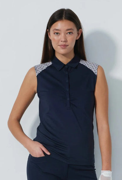 Daily Sports WATER BLOOM Chic Sleeveless Polo Shirt (Multiple Colors)