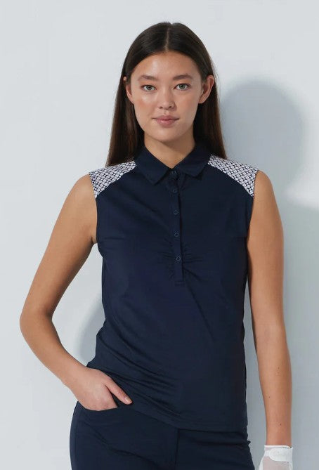 Daily Sports WATER BLOOM Chic Sleeveless Polo Shirt (Multiple Colors)
